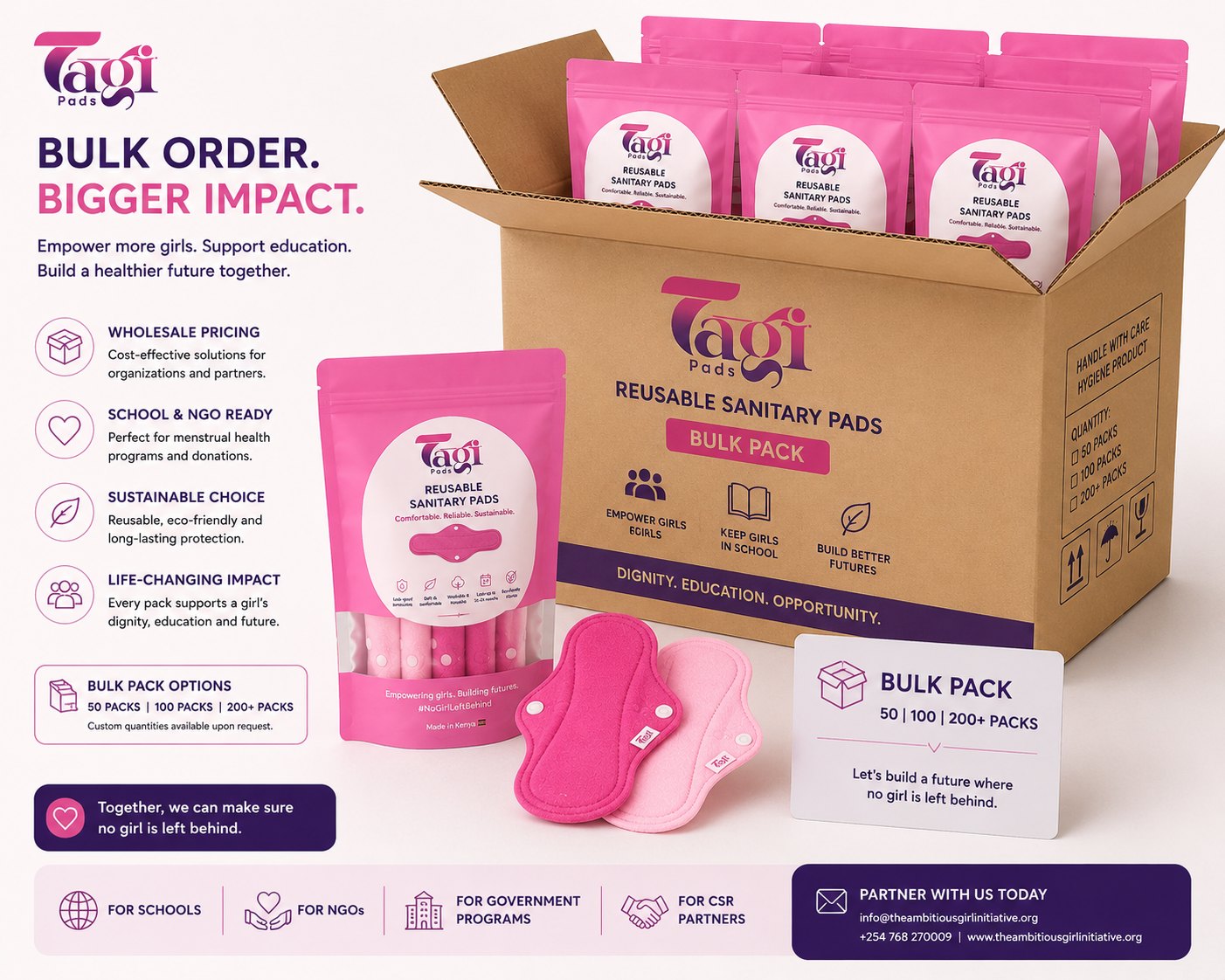 Tagi Pads bulk order options